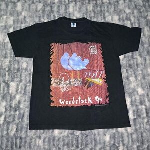Vintage Woodstock 1994 T-Shirt Size XL Black